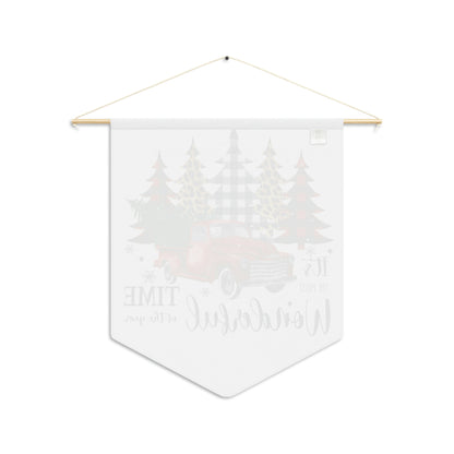 "It's the Most Wonderful Time of the Year" holiday pennant wall art