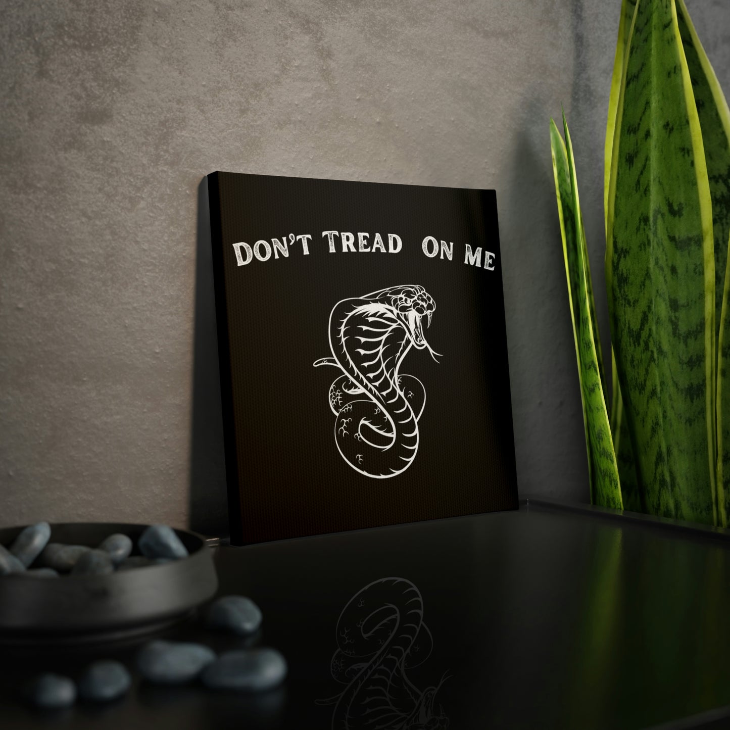 "Don't Tread On Me" Black & White Wall Art - Weave Got Gifts - Unique Gifts You Won’t Find Anywhere Else!