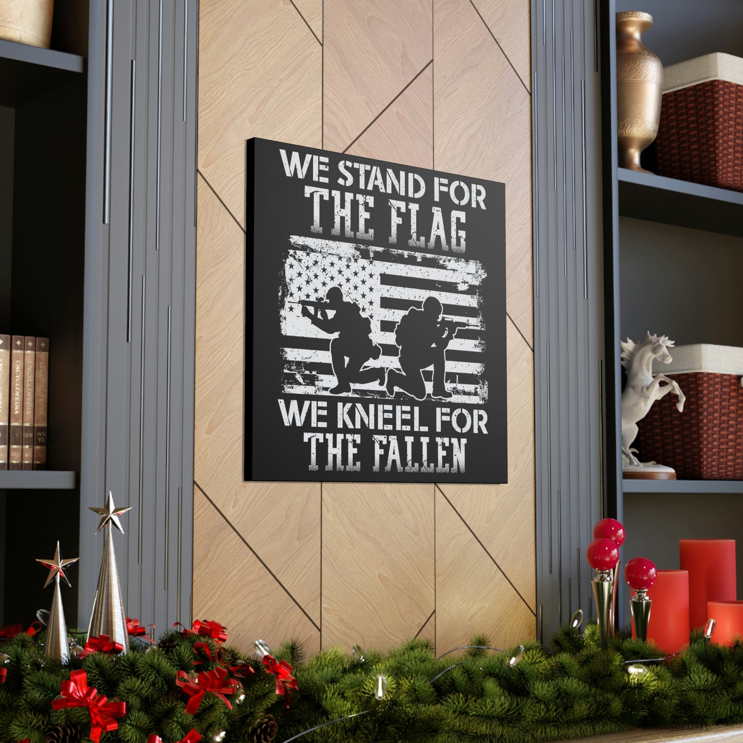 "We Stand, We Kneel" Flag Canvas Wall Art - Weave Got Gifts - Unique Gifts You Won’t Find Anywhere Else!