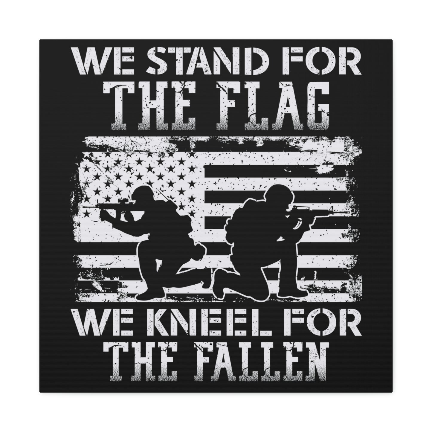 "We Stand, We Kneel" Flag Canvas Wall Art - Weave Got Gifts - Unique Gifts You Won’t Find Anywhere Else!