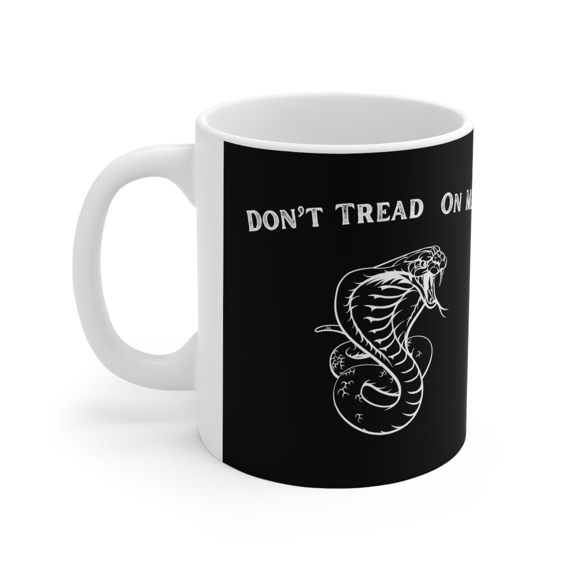 "Don't Tread On Me" Black & White Coffee Mug - Weave Got Gifts - Unique Gifts You Won’t Find Anywhere Else!