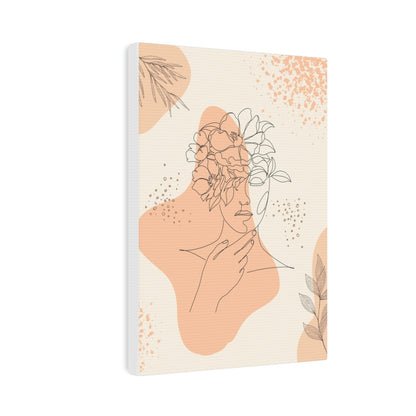 “Minimalist Flower Woman” Canvas Tile - Weave Got Gifts - Unique Gifts You Won’t Find Anywhere Else!