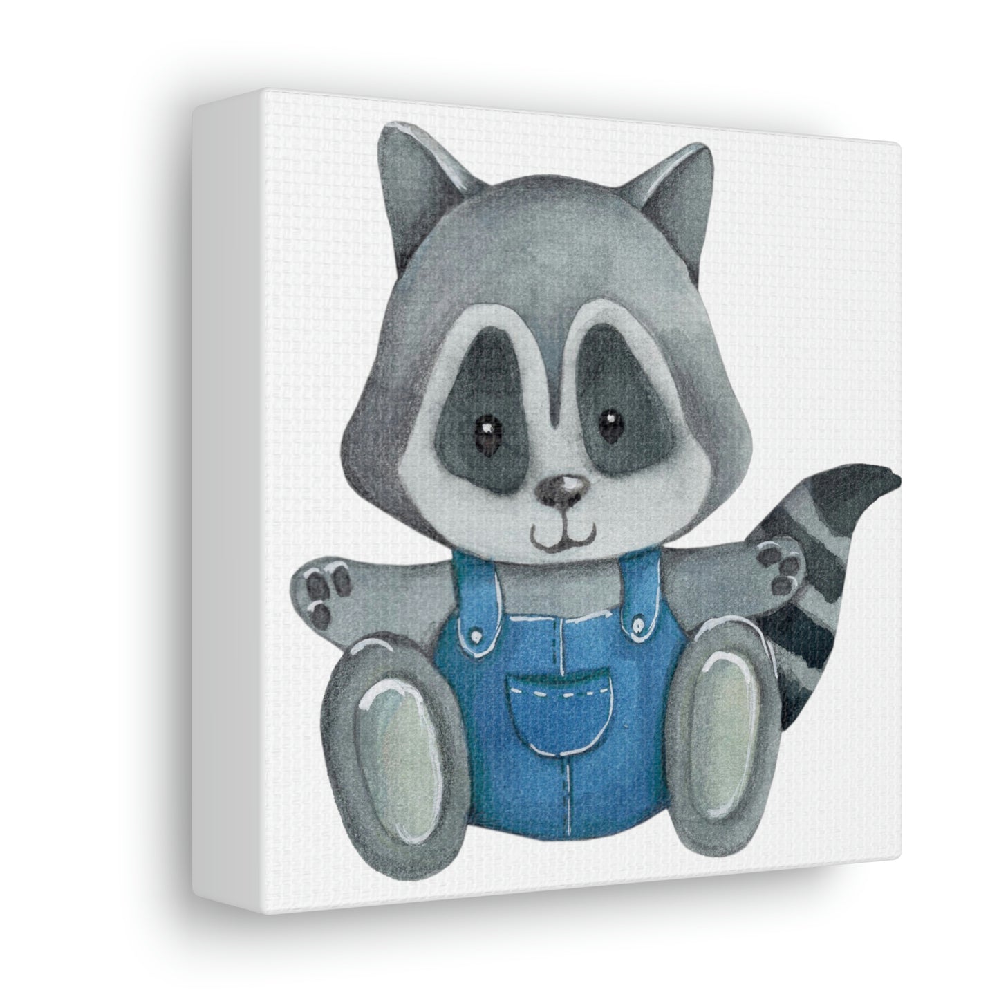 Cute baby raccoon print for nursery room decor
