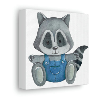 Cute baby raccoon print for nursery room decor
