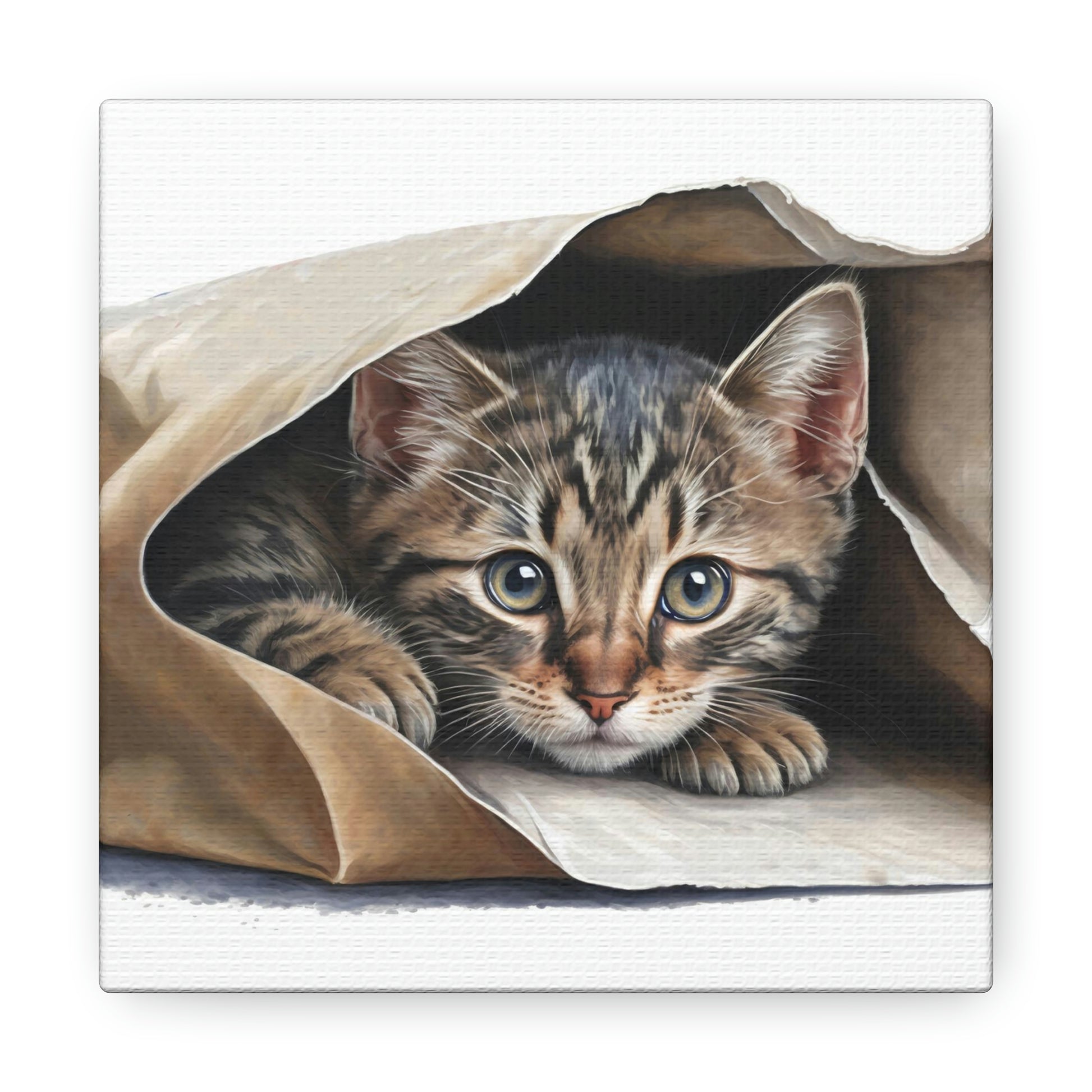 "Cute Kitten Hiding" Wall Art - Weave Got Gifts - Unique Gifts You Won’t Find Anywhere Else!