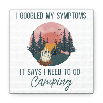 American camping canvas art with Google quote
