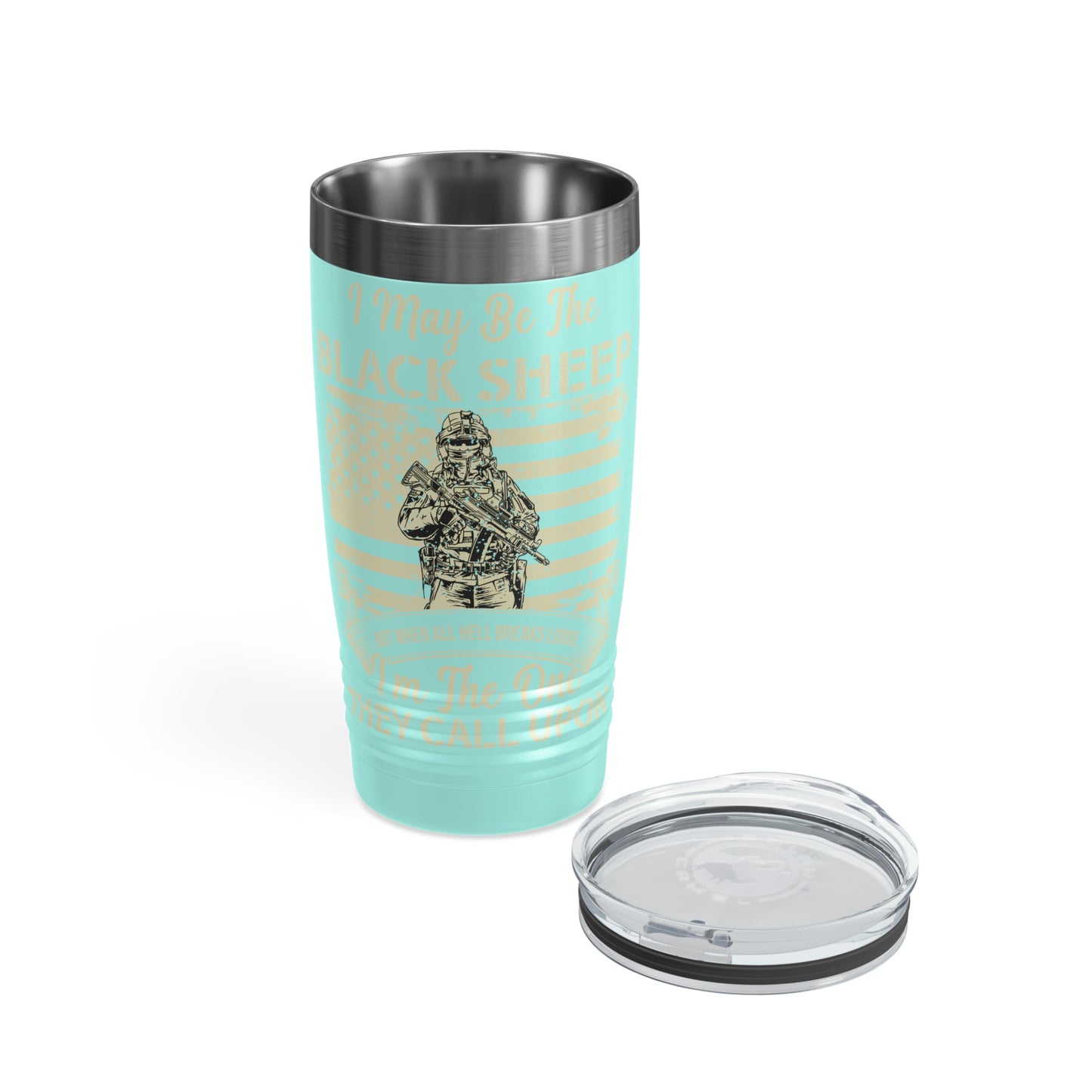 "Black Sheep American Soldier" Ringneck Tumbler, 20oz - Weave Got Gifts - Unique Gifts You Won’t Find Anywhere Else!