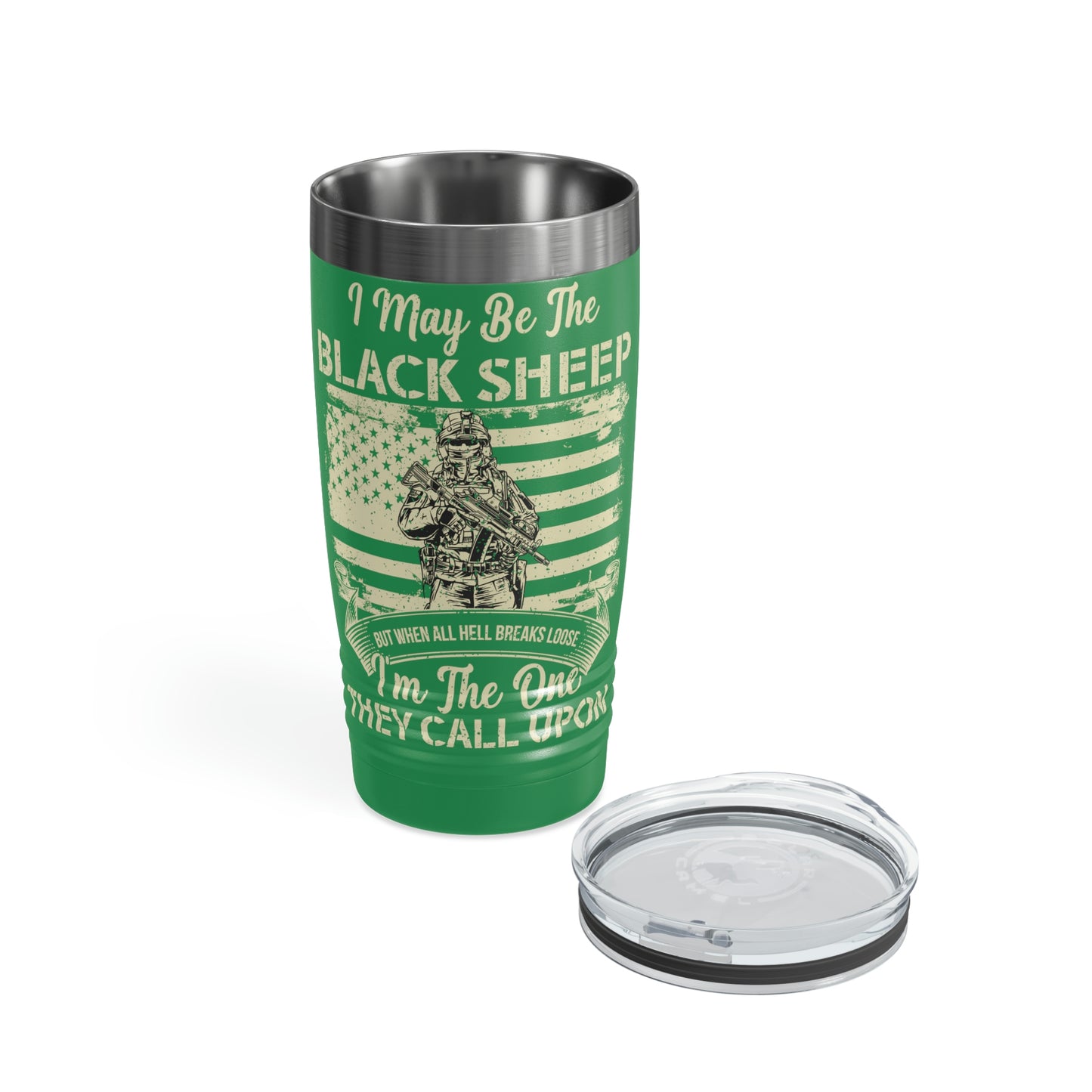 "Black Sheep American Soldier" Ringneck Tumbler, 20oz - Weave Got Gifts - Unique Gifts You Won’t Find Anywhere Else!