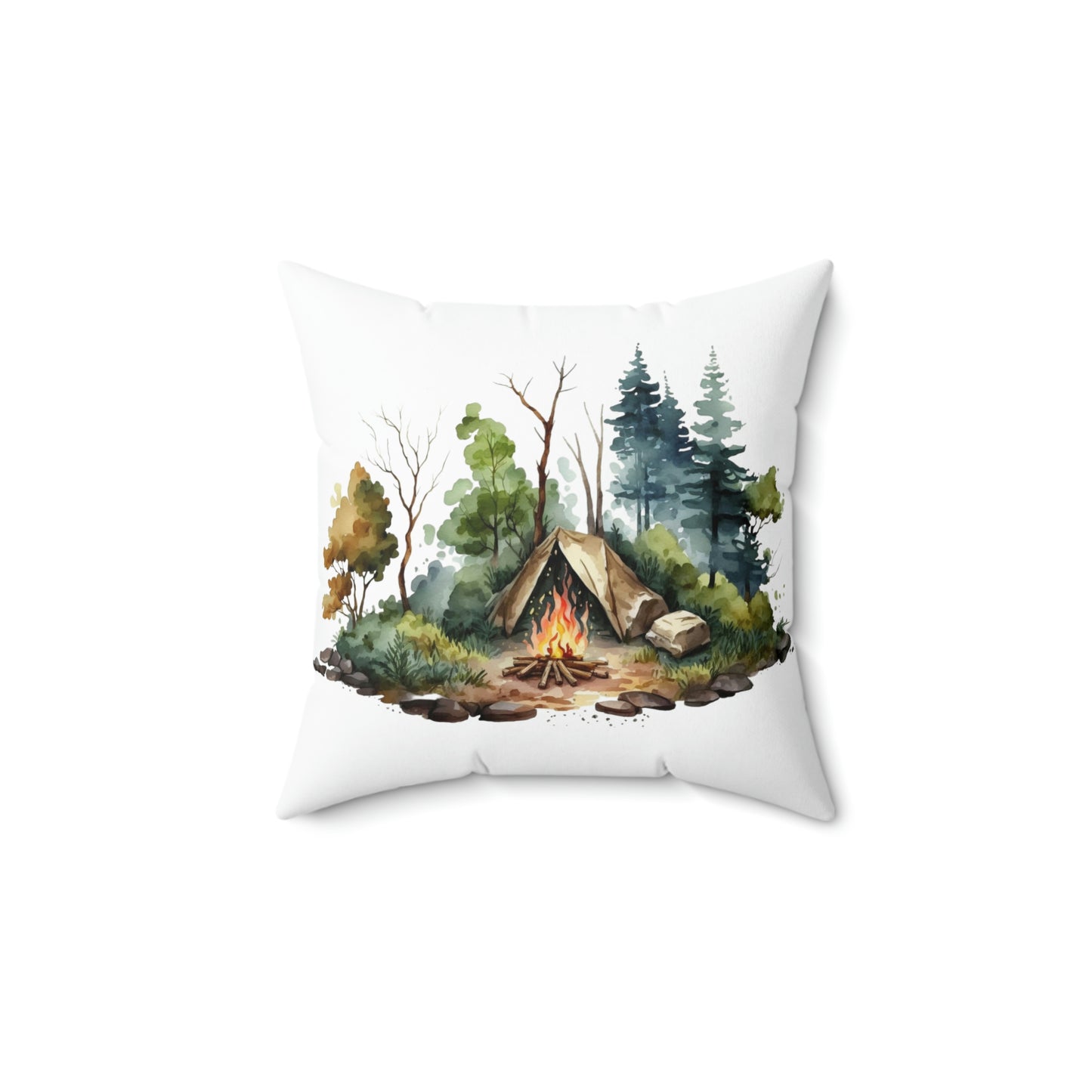 "Camping In The Woods" Throw Pillow - Weave Got Gifts - Unique Gifts You Won’t Find Anywhere Else!