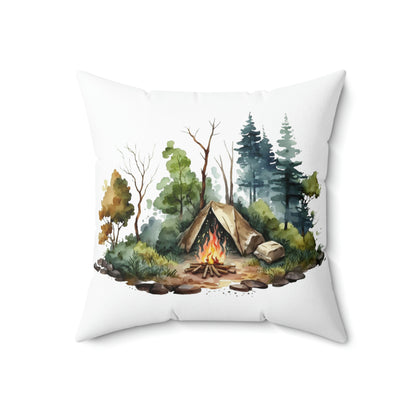 "Camping In The Woods" Throw Pillow - Weave Got Gifts - Unique Gifts You Won’t Find Anywhere Else!