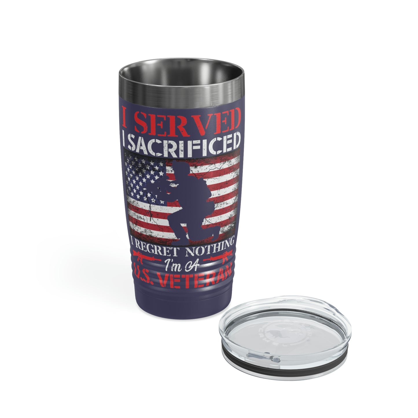 "I Served, I Sacrificed American Veteran" Tumbler, 20oz - Weave Got Gifts - Unique Gifts You Won’t Find Anywhere Else!