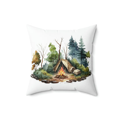 "Camping In The Woods" Throw Pillow - Weave Got Gifts - Unique Gifts You Won’t Find Anywhere Else!