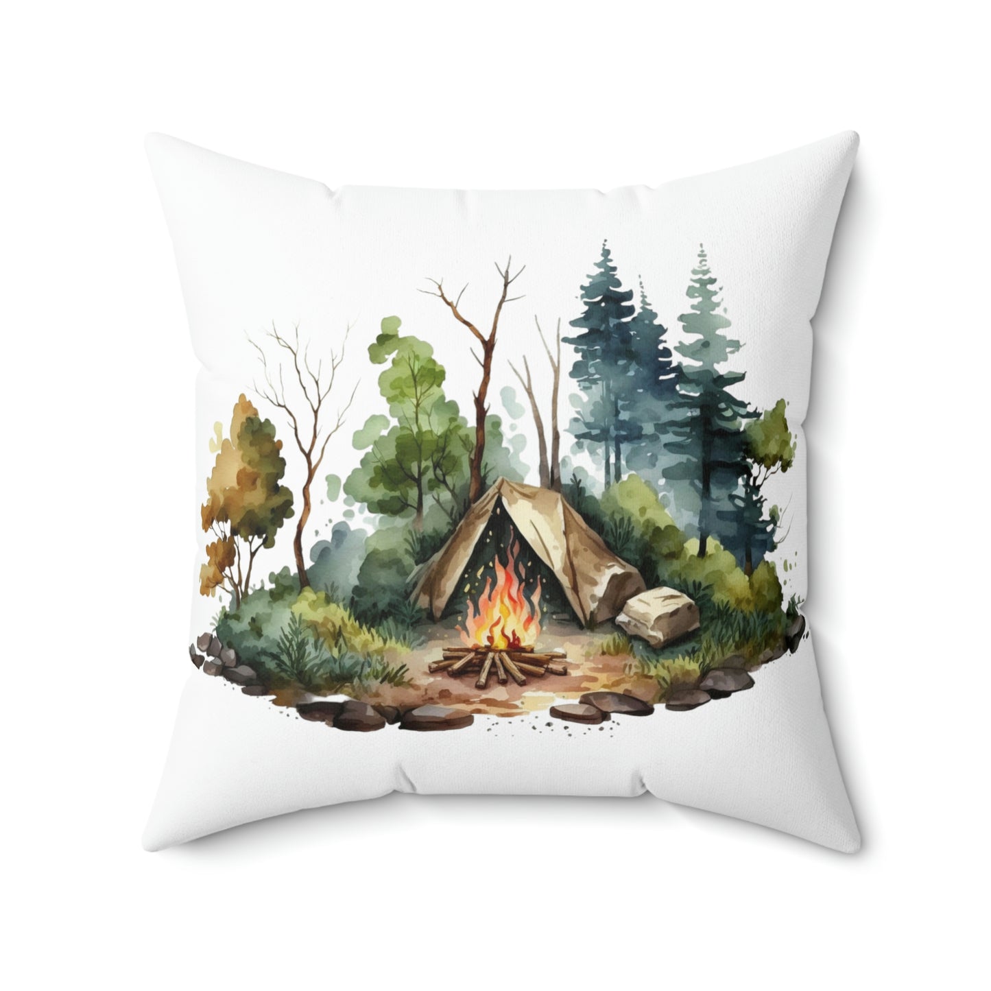 "Camping In The Woods" Throw Pillow - Weave Got Gifts - Unique Gifts You Won’t Find Anywhere Else!