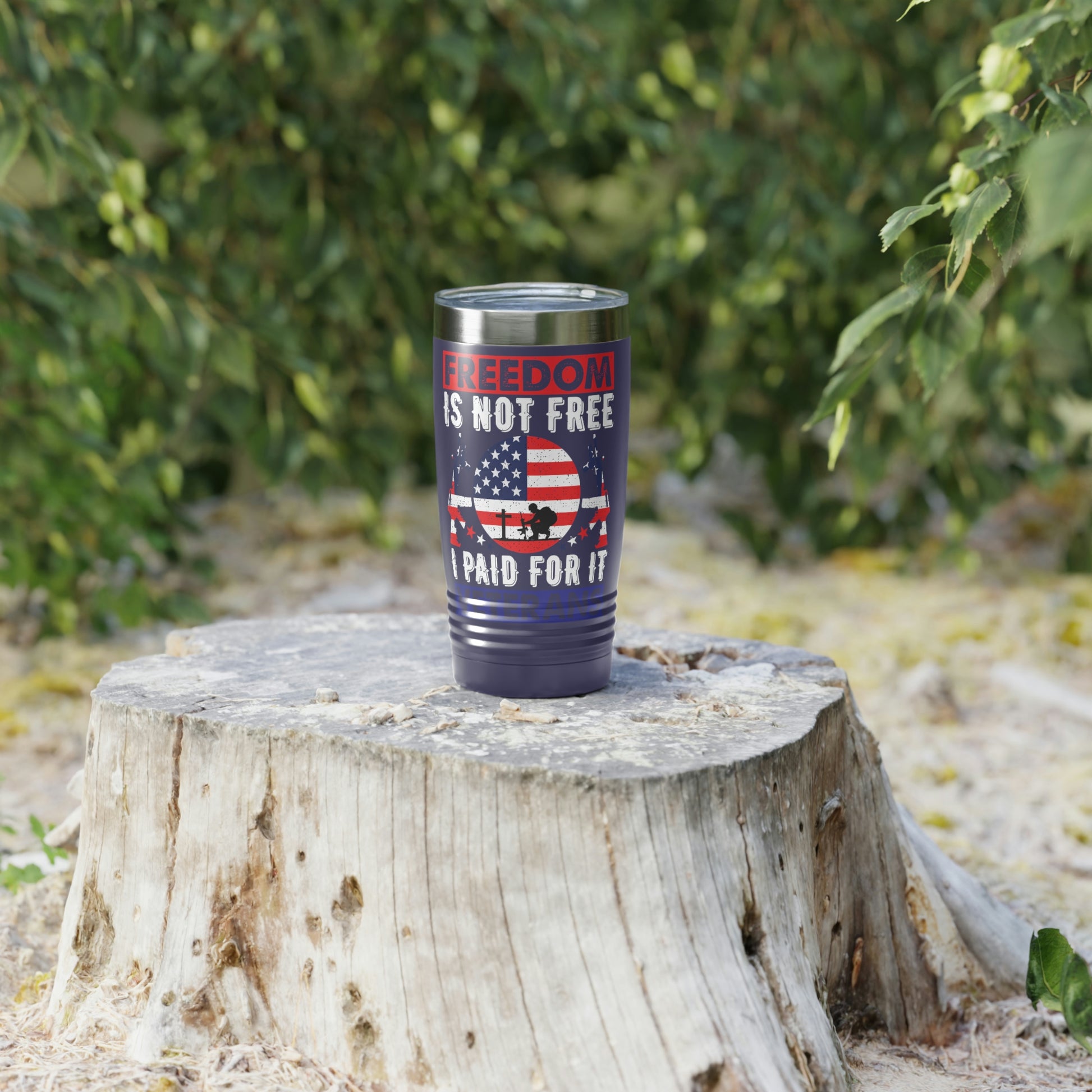 "Freedom Is Not Free" Ringneck Tumbler, 20oz - Weave Got Gifts - Unique Gifts You Won’t Find Anywhere Else!