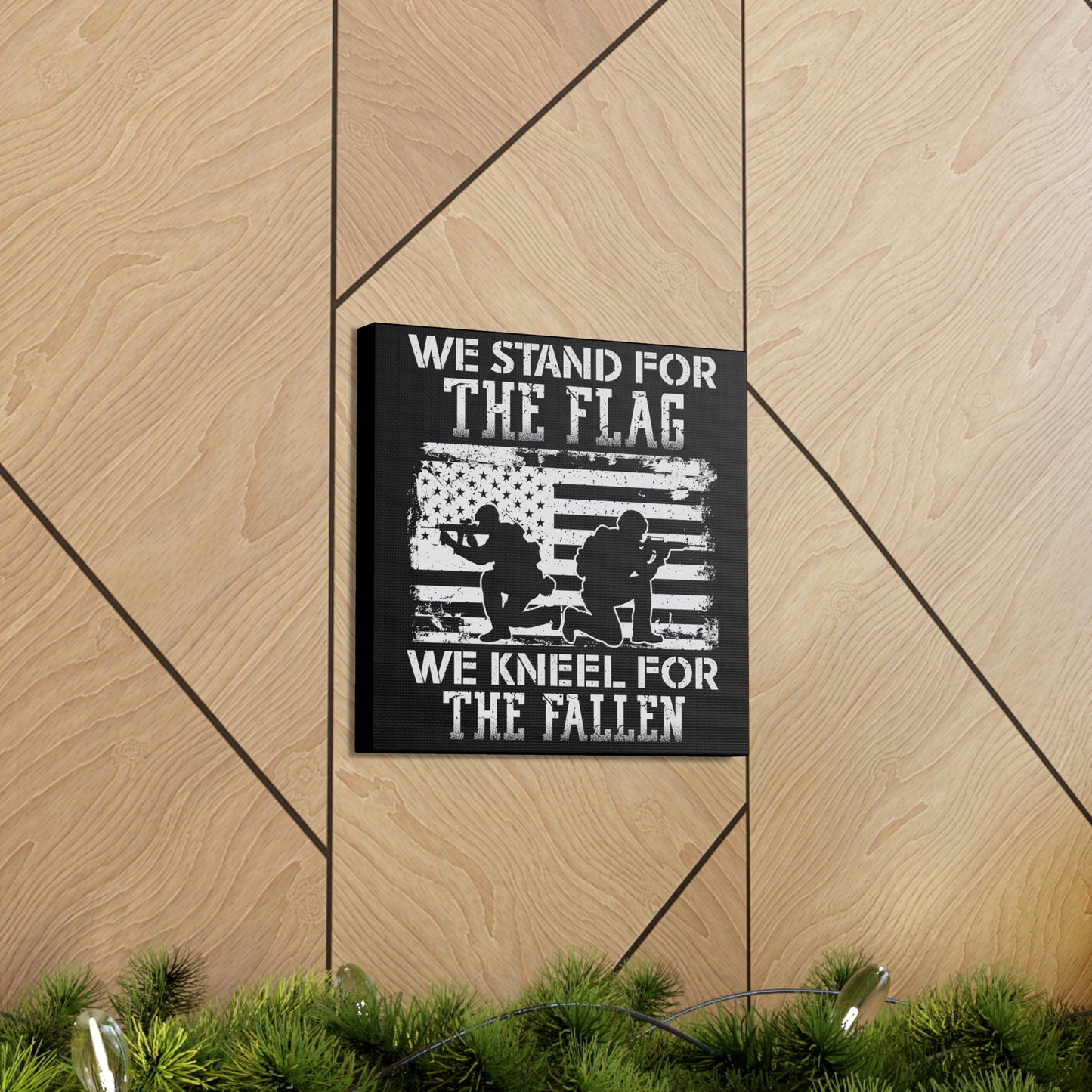 "We Stand, We Kneel" Flag Canvas Wall Art - Weave Got Gifts - Unique Gifts You Won’t Find Anywhere Else!