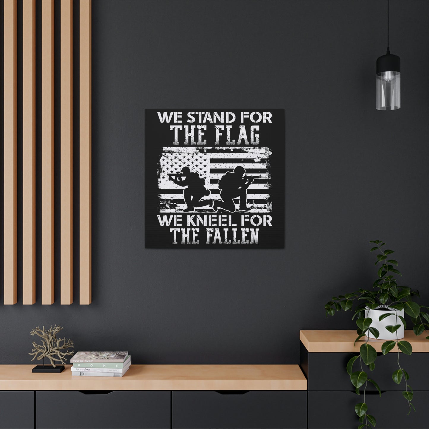 "We Stand, We Kneel" Flag Canvas Wall Art - Weave Got Gifts - Unique Gifts You Won’t Find Anywhere Else!