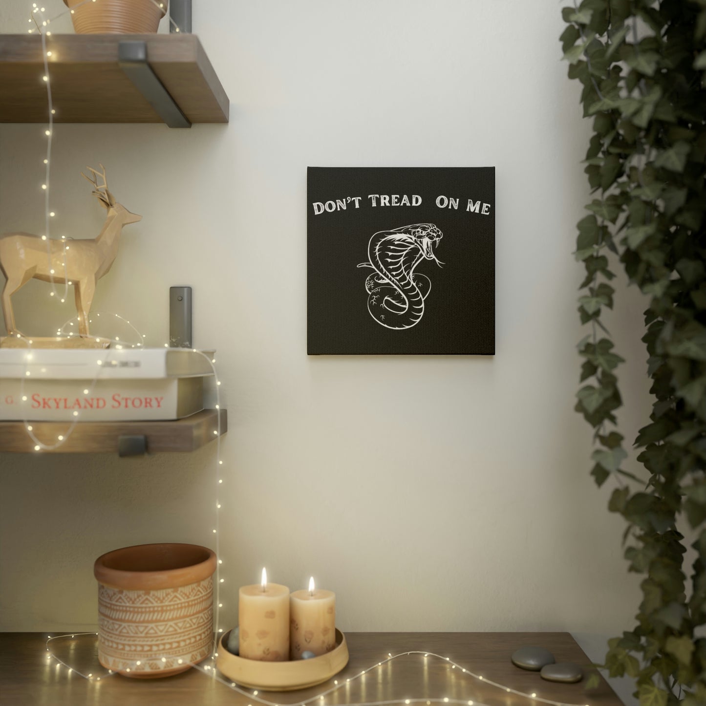 "Don't Tread On Me" Black & White Wall Art - Weave Got Gifts - Unique Gifts You Won’t Find Anywhere Else!