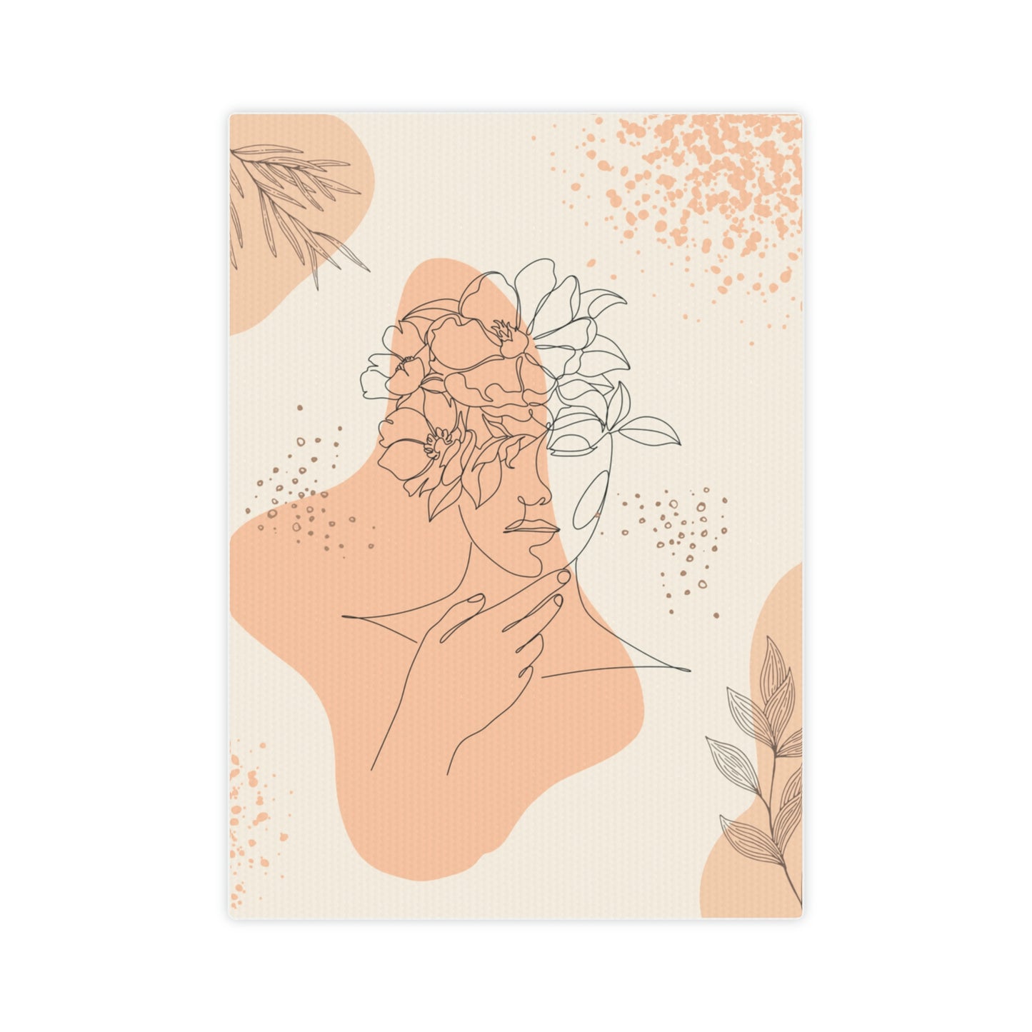 “Minimalist Flower Woman” Canvas Tile - Weave Got Gifts - Unique Gifts You Won’t Find Anywhere Else!