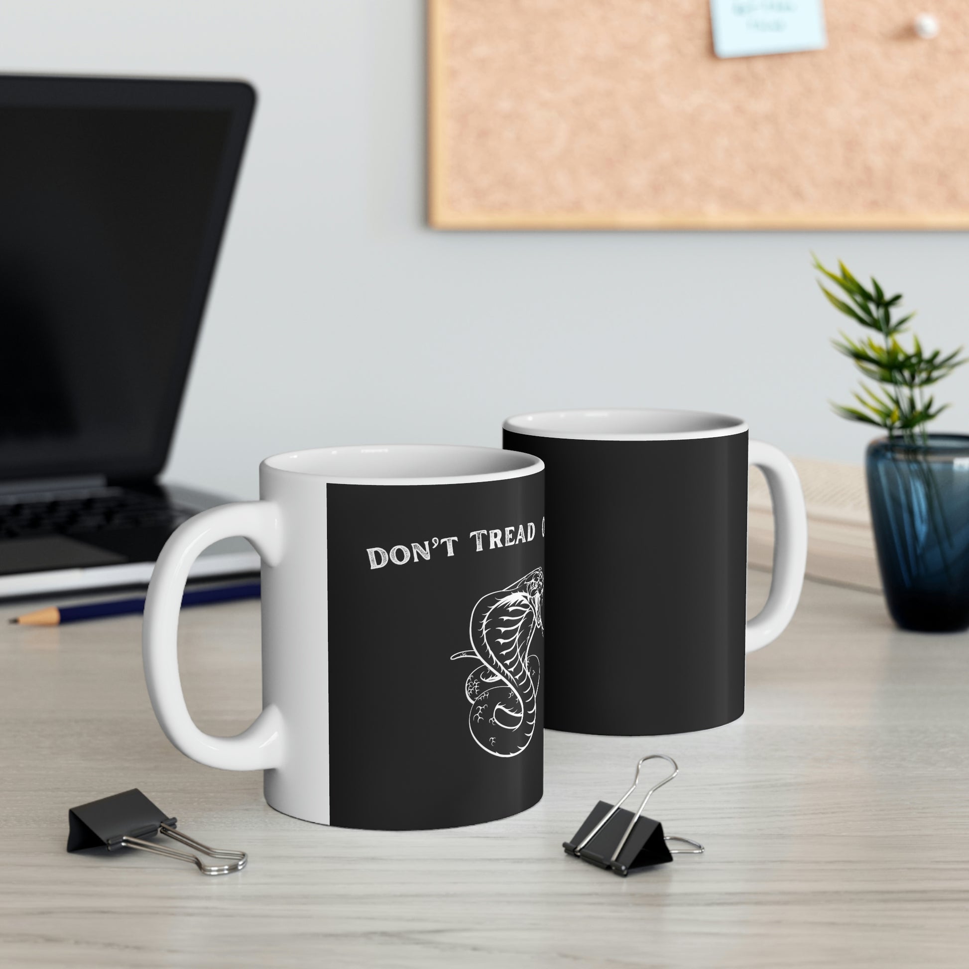 "Don't Tread On Me" Black & White Coffee Mug - Weave Got Gifts - Unique Gifts You Won’t Find Anywhere Else!