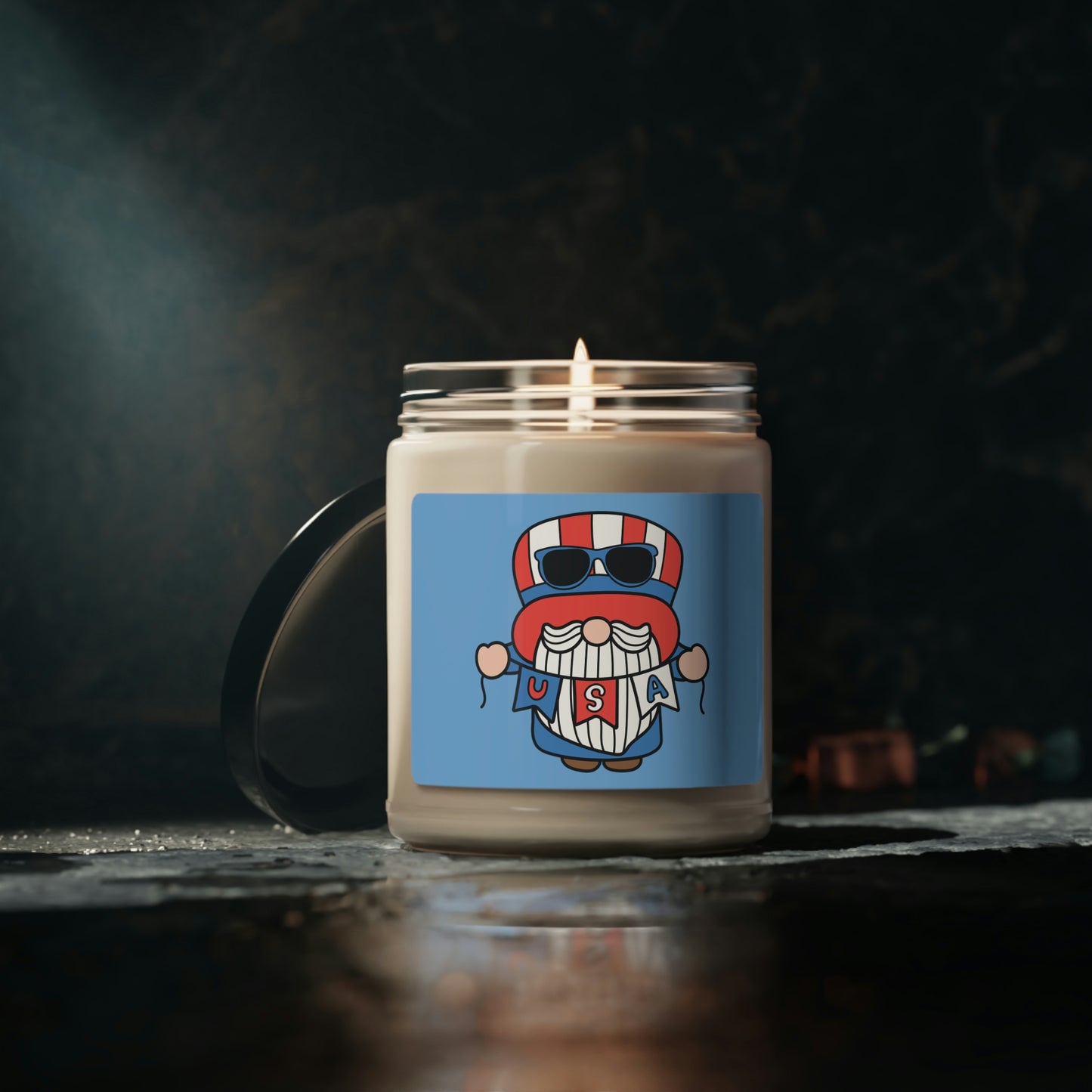 American gnome candle for 4th of July celebrations
