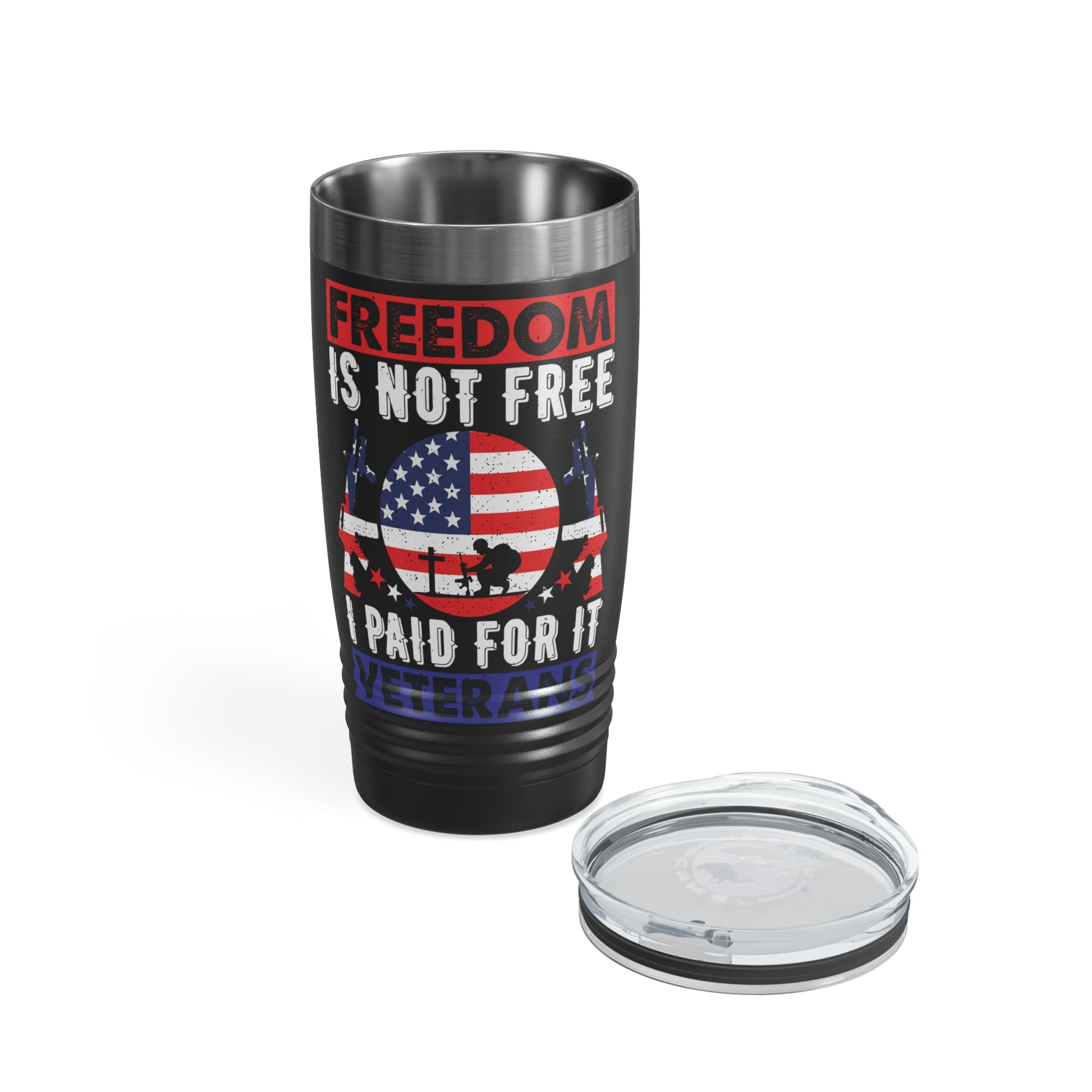 "Freedom Is Not Free" Ringneck Tumbler, 20oz - Weave Got Gifts - Unique Gifts You Won’t Find Anywhere Else!