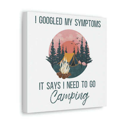 Colorful forest camping canvas art for living room
