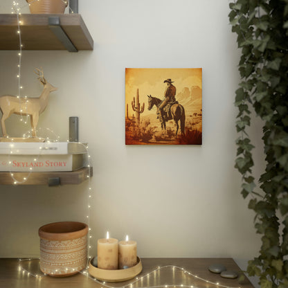 "Cowyboy Riding Into Sunset" Western Canvas Wall Art - Weave Got Gifts - Unique Gifts You Won’t Find Anywhere Else!