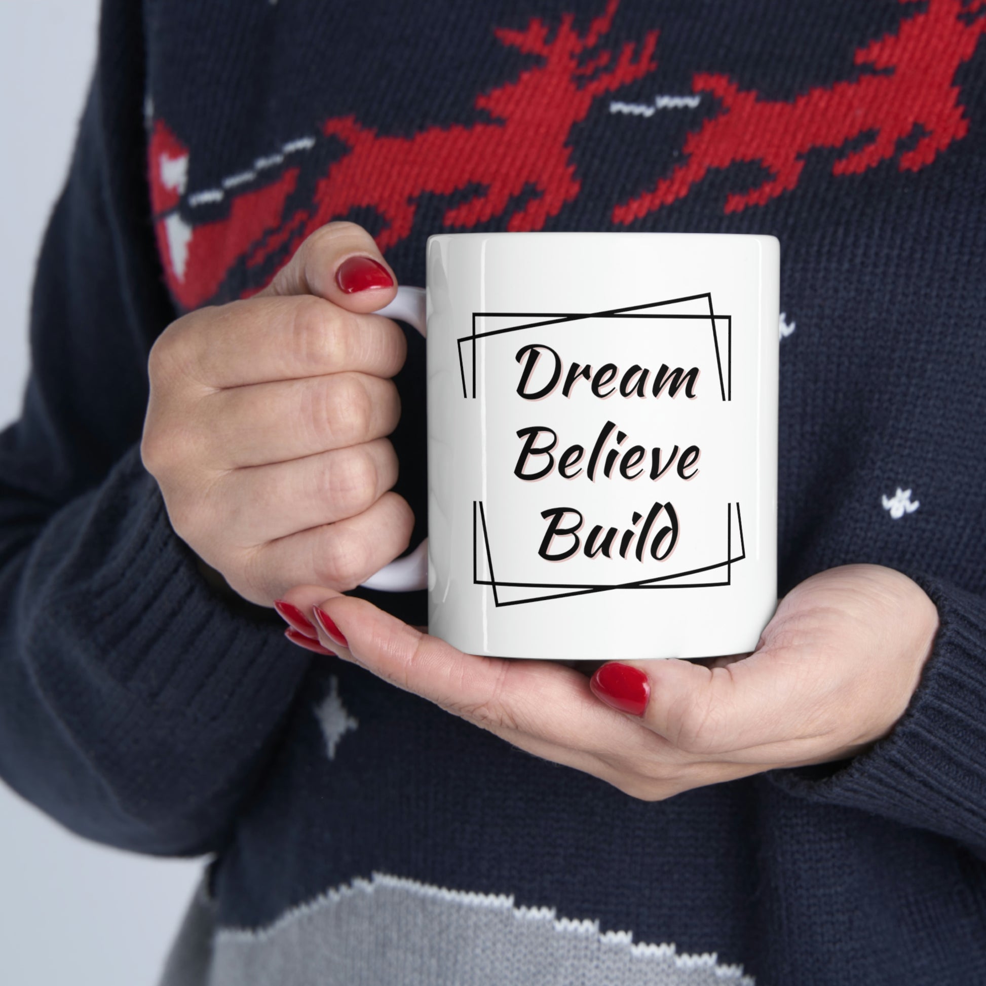 "Dream, Believe, Build" Coffee Cup - Weave Got Gifts - Unique Gifts You Won’t Find Anywhere Else!