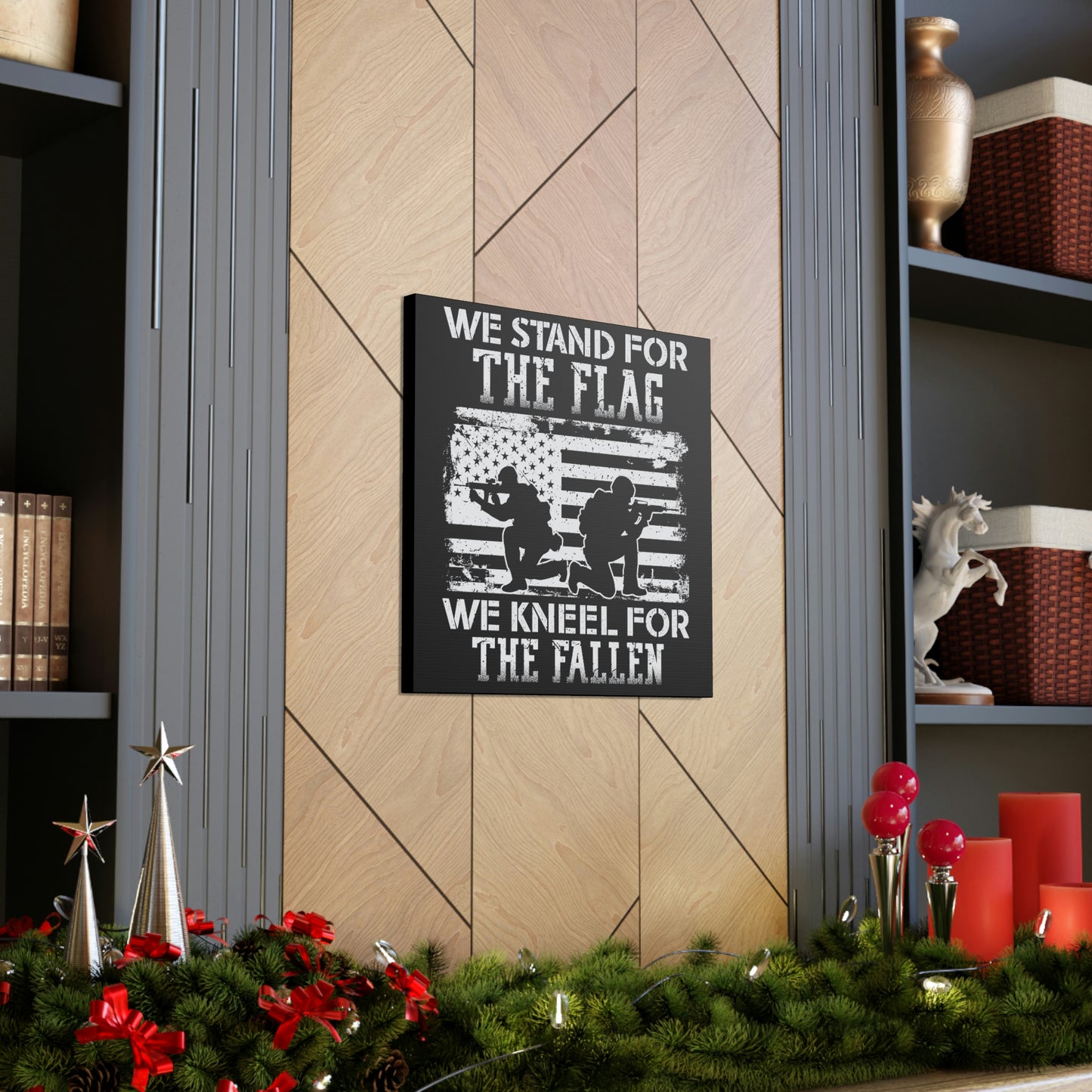 "We Stand, We Kneel" Flag Canvas Wall Art - Weave Got Gifts - Unique Gifts You Won’t Find Anywhere Else!