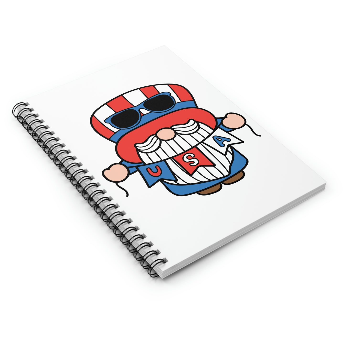 "USA Gnome" Spiral Notebook - Weave Got Gifts - Unique Gifts You Won’t Find Anywhere Else!