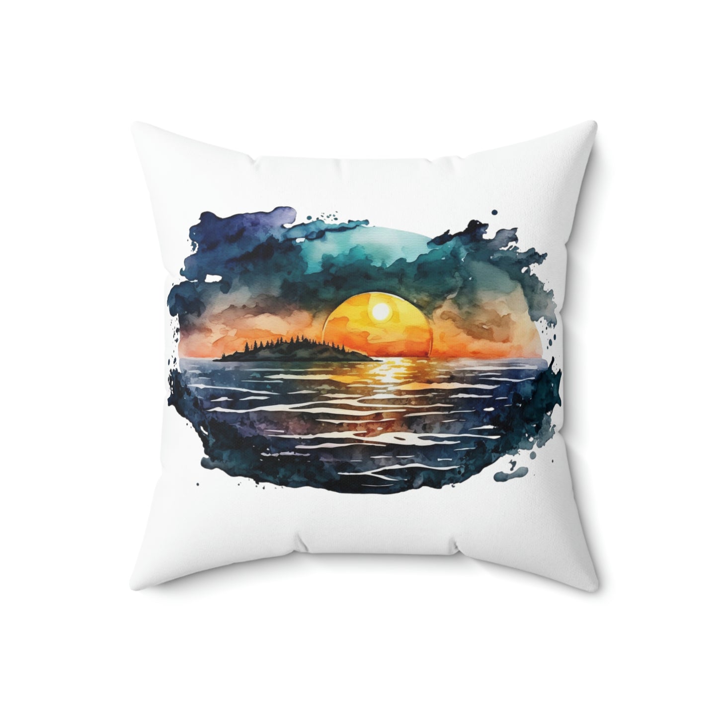 "Sunset At The Lake" Throw Pillow - Weave Got Gifts - Unique Gifts You Won’t Find Anywhere Else!