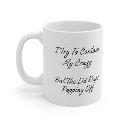 Humorous coffee mug for mornings with a sarcastic message
