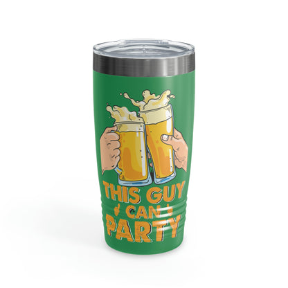 Groomsmen gift tumbler with beer cheers graphic
