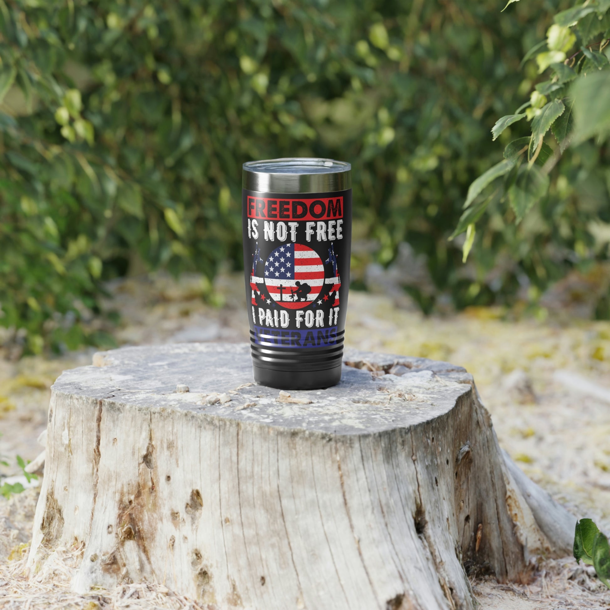 "Freedom Is Not Free" Ringneck Tumbler, 20oz - Weave Got Gifts - Unique Gifts You Won’t Find Anywhere Else!