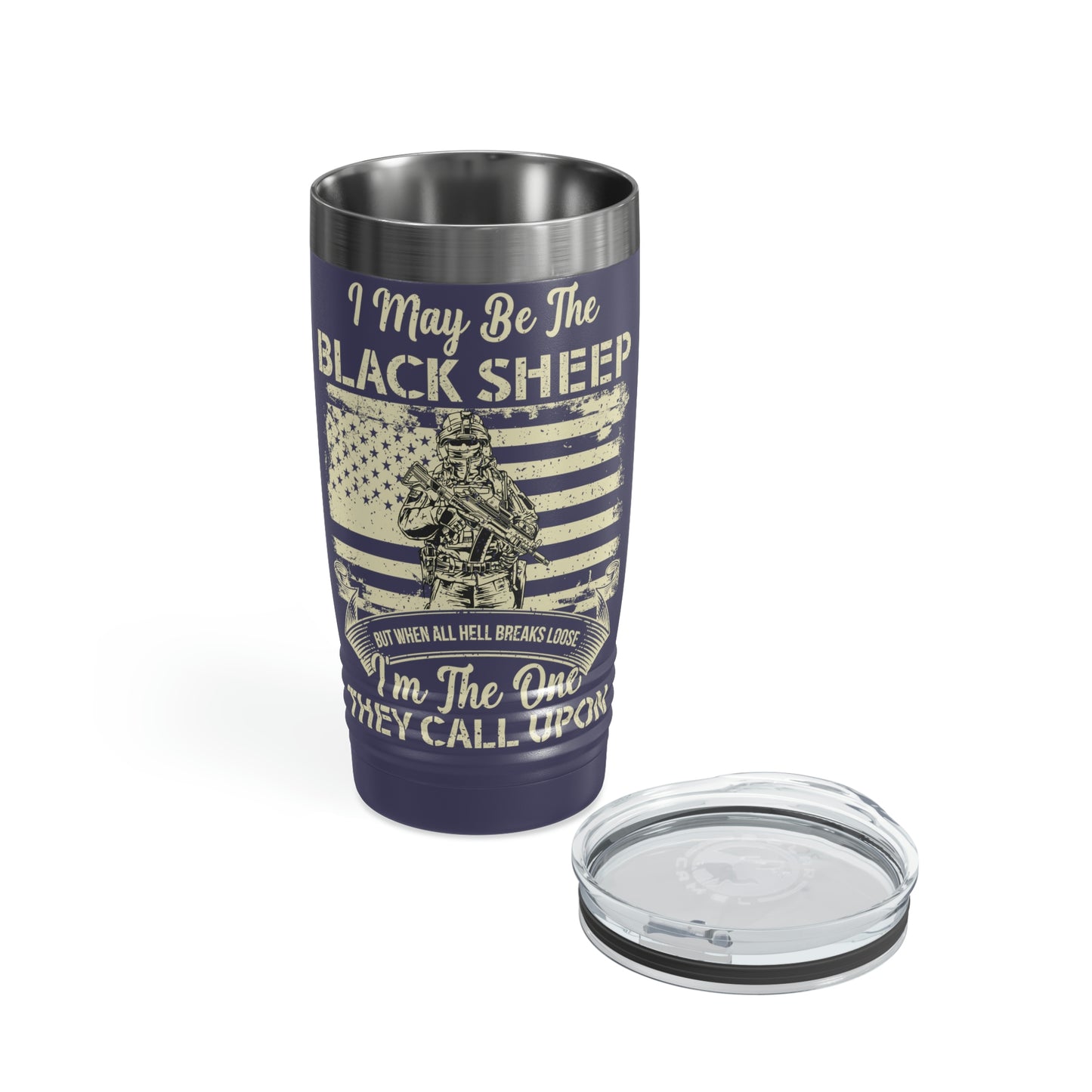 "Black Sheep American Soldier" Ringneck Tumbler, 20oz - Weave Got Gifts - Unique Gifts You Won’t Find Anywhere Else!