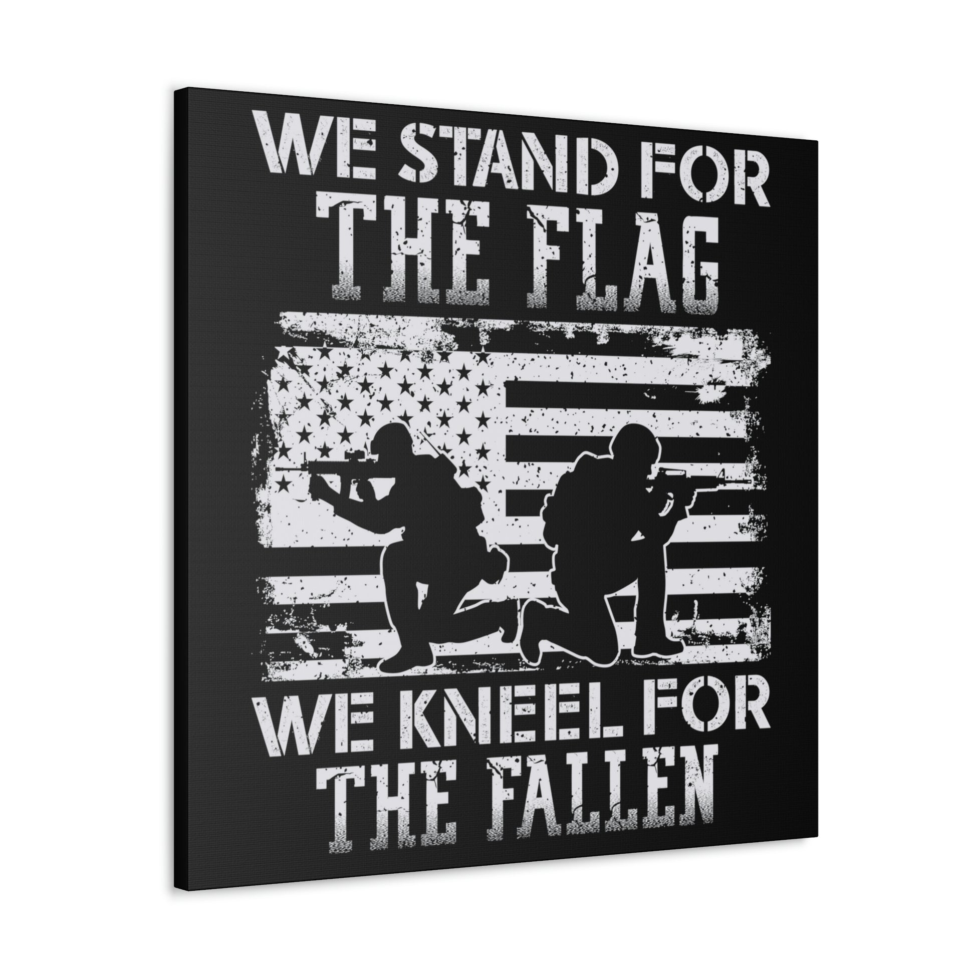 "We Stand, We Kneel" Flag Canvas Wall Art - Weave Got Gifts - Unique Gifts You Won’t Find Anywhere Else!