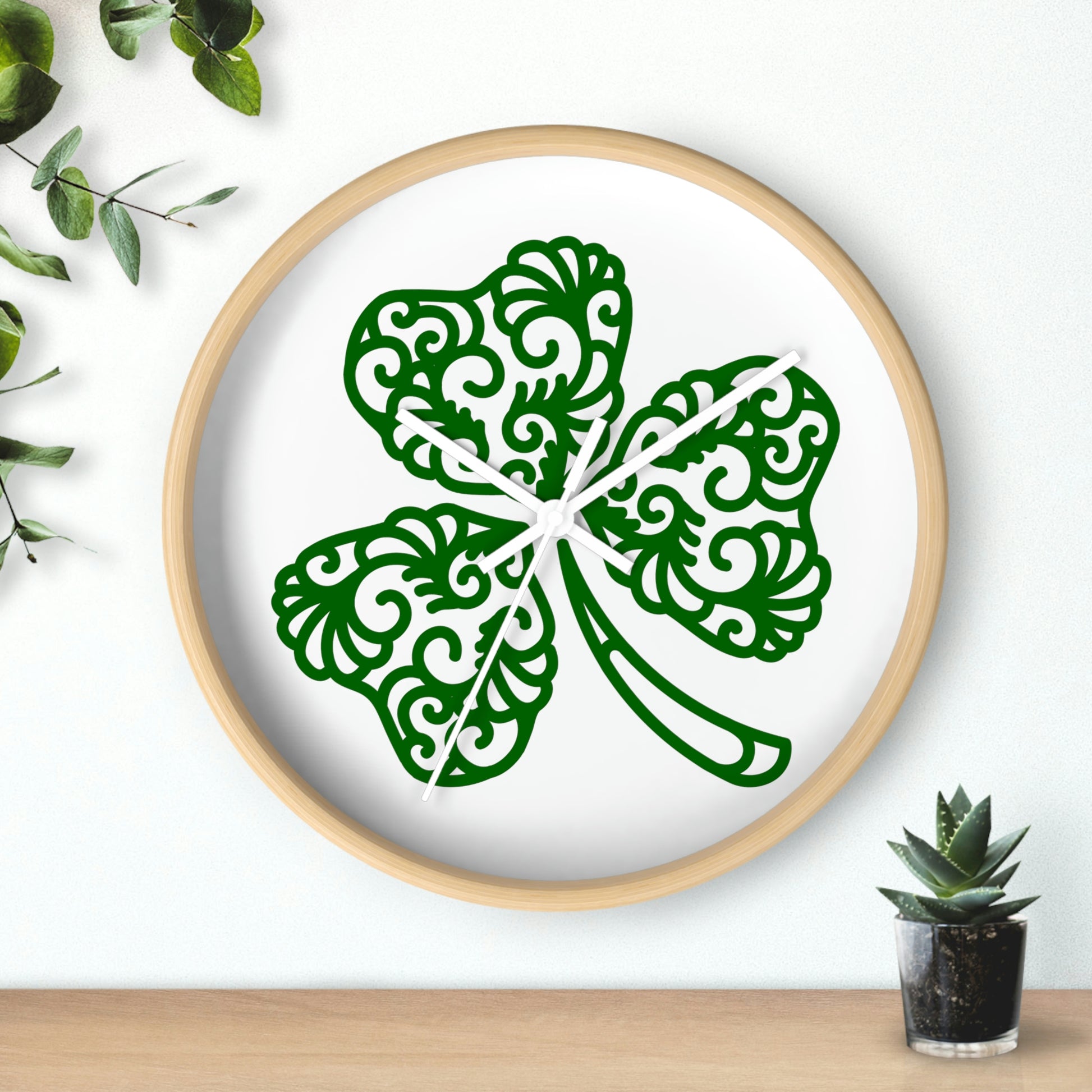 “Lucky Shamrock” Clock - Weave Got Gifts - Unique Gifts You Won’t Find Anywhere Else!