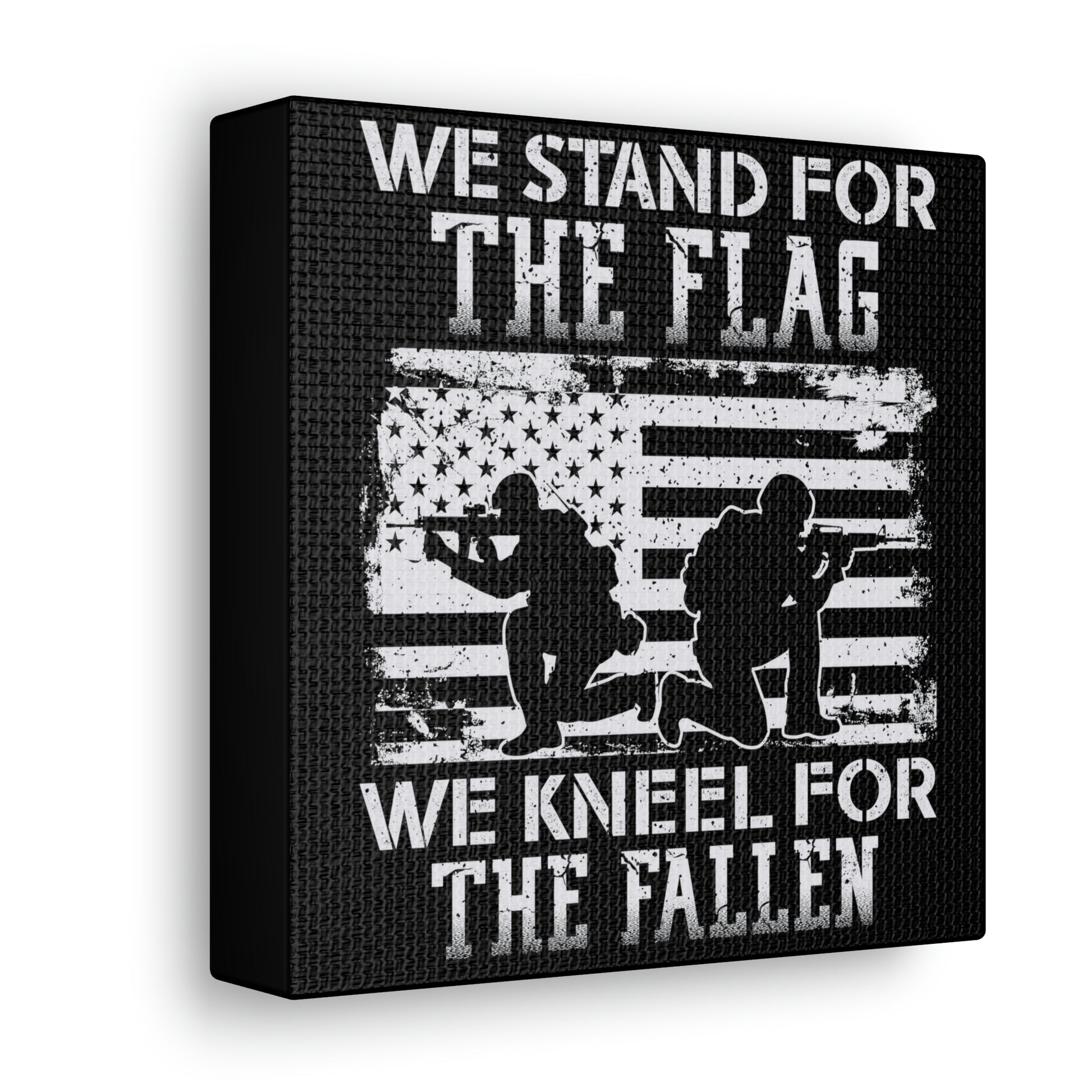 "We Stand, We Kneel" Flag Canvas Wall Art - Weave Got Gifts - Unique Gifts You Won’t Find Anywhere Else!