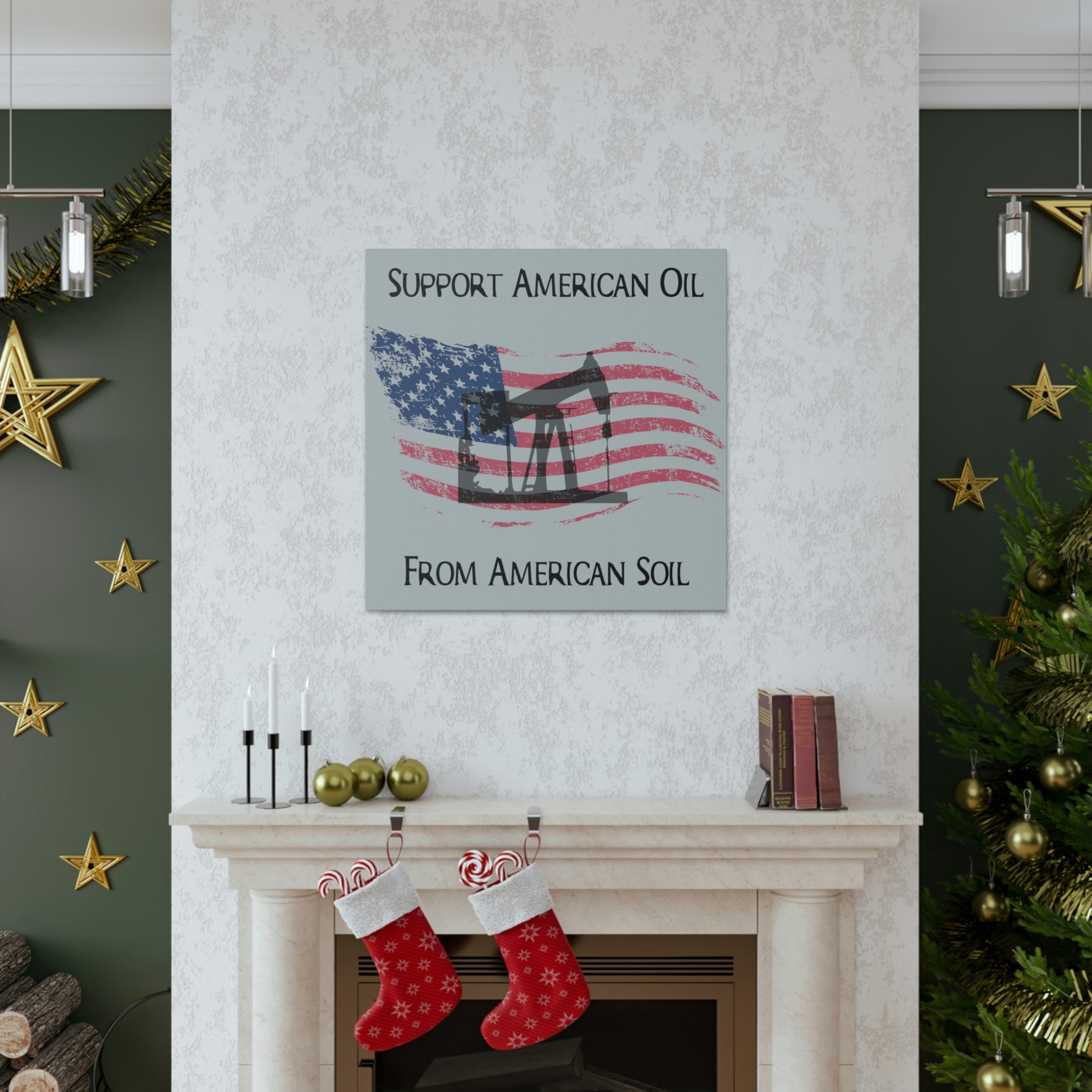 “American Oil, American Soil” Canvas Wall Art - Weave Got Gifts - Unique Gifts You Won’t Find Anywhere Else!