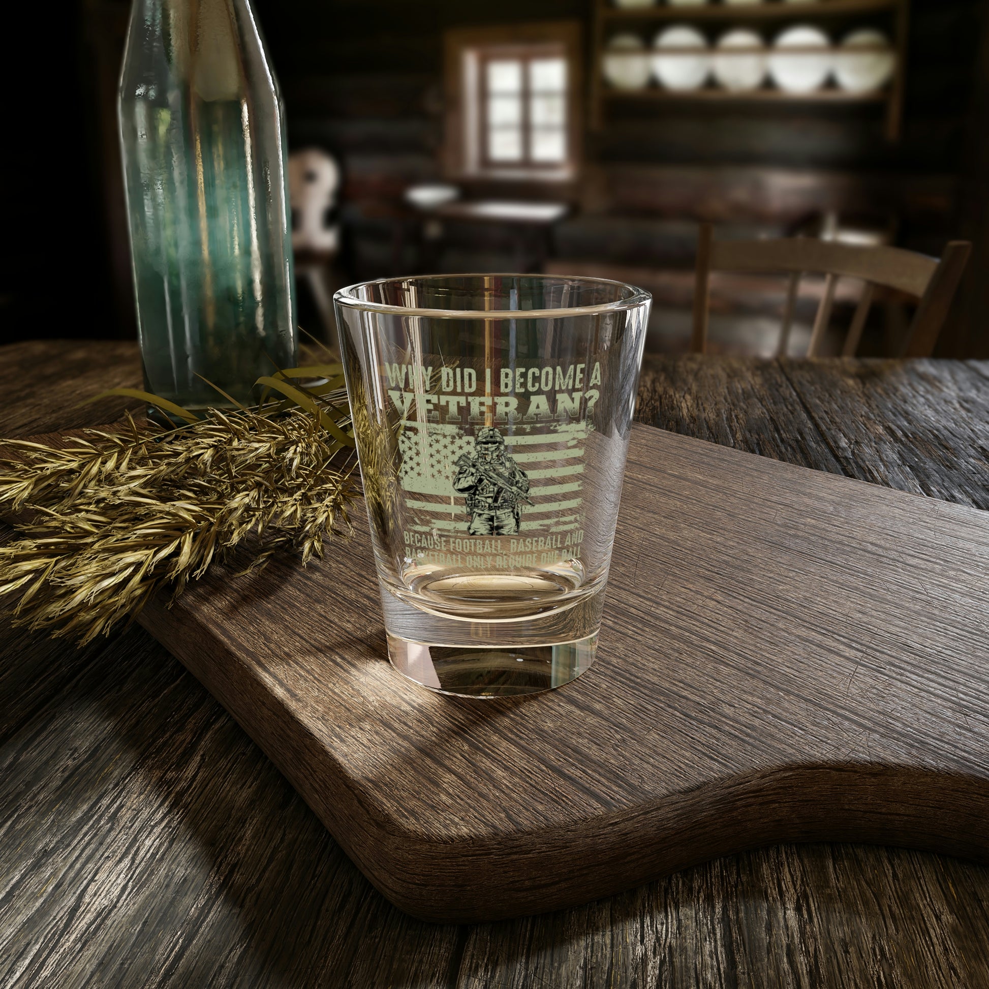 "Why Did I Become A Veteran?" Shot Glass, 1.5oz - Weave Got Gifts - Unique Gifts You Won’t Find Anywhere Else!