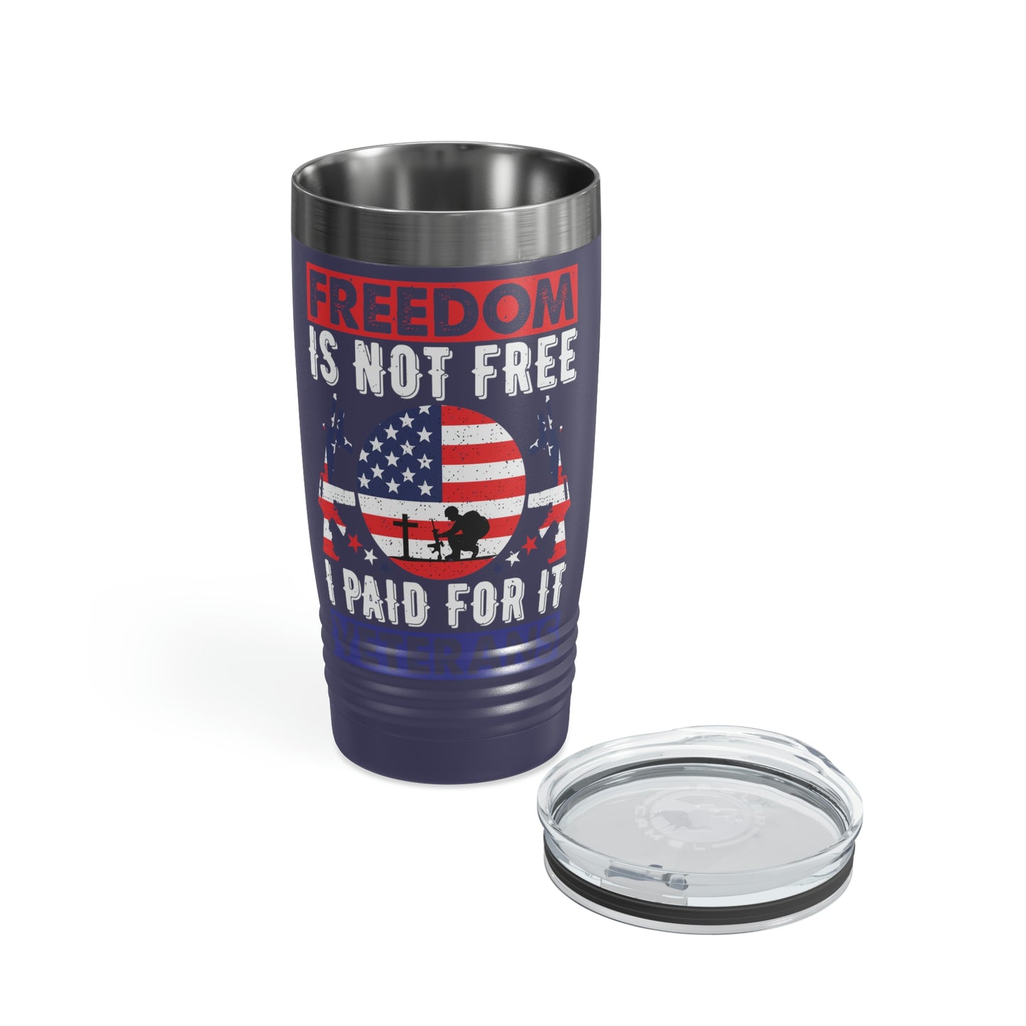 "Freedom Is Not Free" Ringneck Tumbler, 20oz - Weave Got Gifts - Unique Gifts You Won’t Find Anywhere Else!