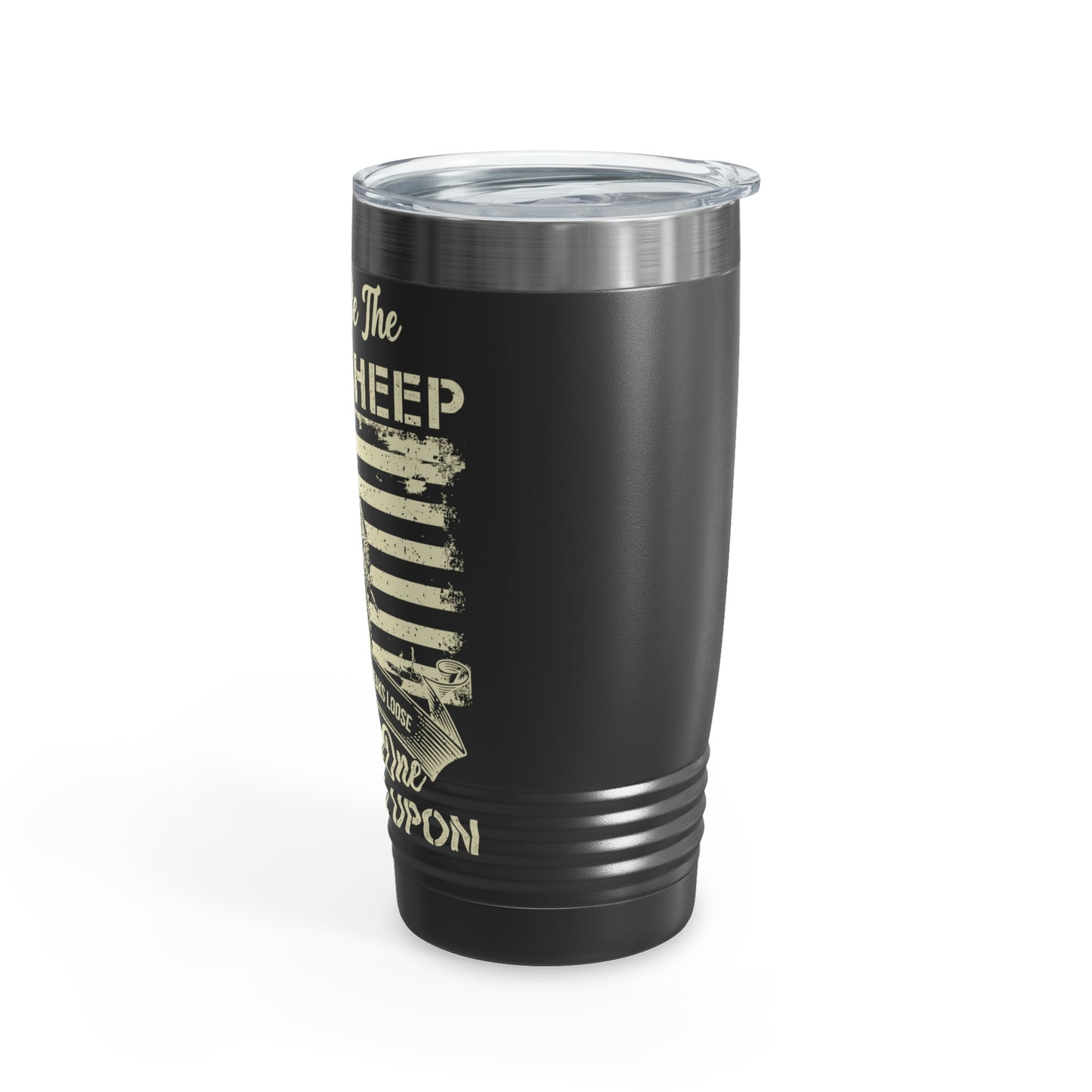 Patriotic stainless steel tumbler with bold statement
