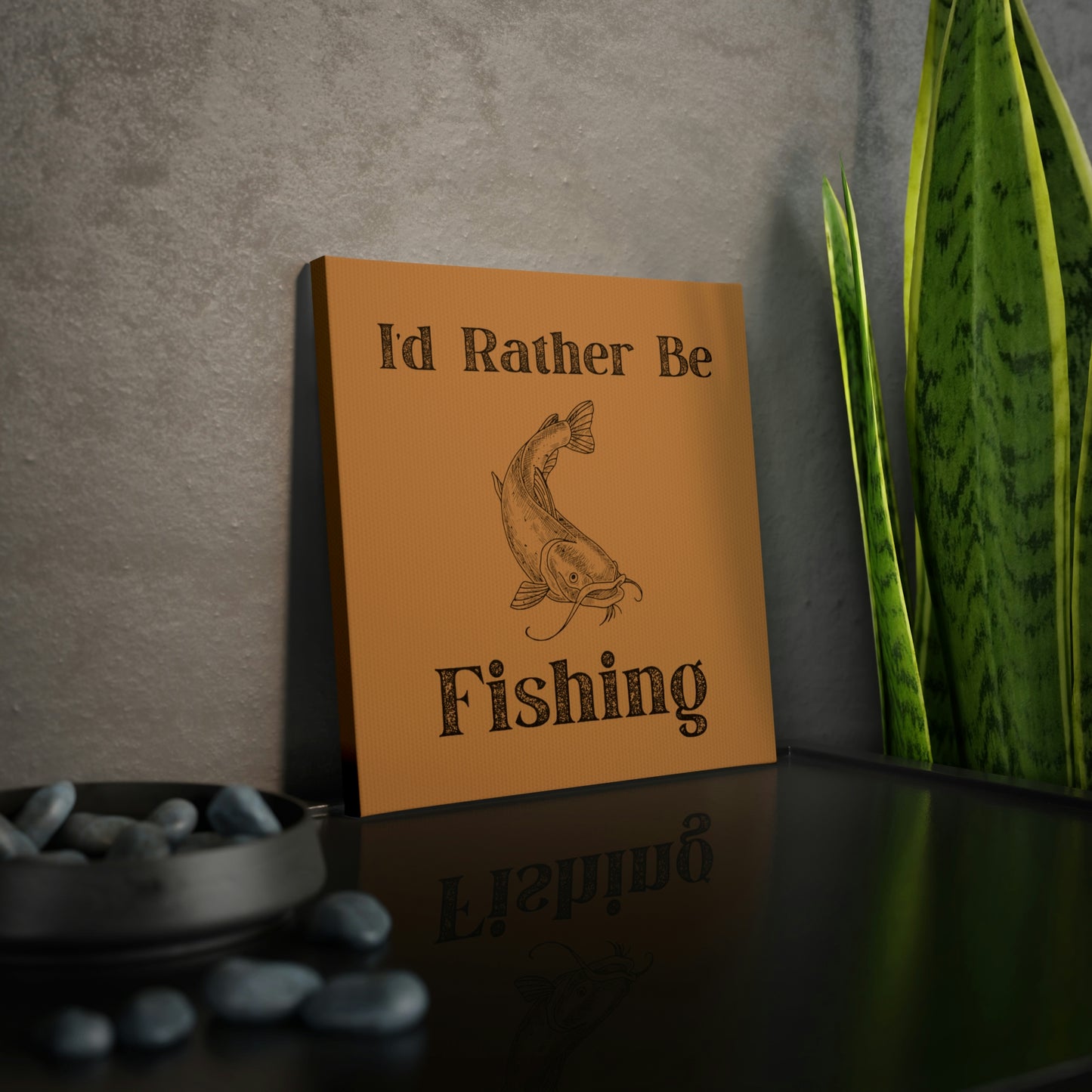 "I'd Rather Be Fishing" Canvas Wall Art - Weave Got Gifts - Unique Gifts You Won’t Find Anywhere Else!