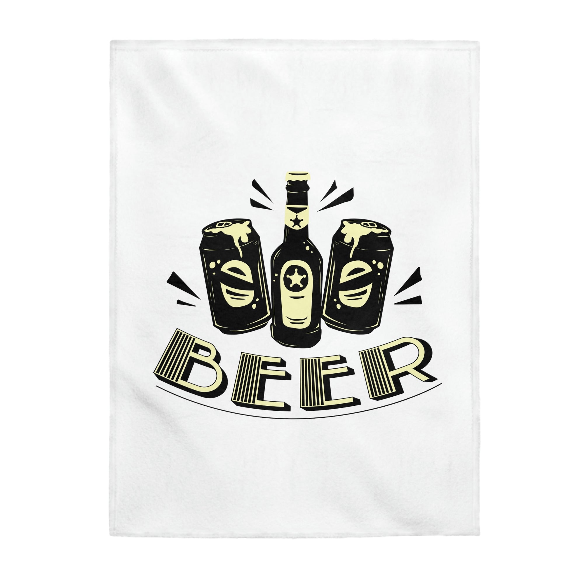 Cozy beer-themed blanket for beer lovers
