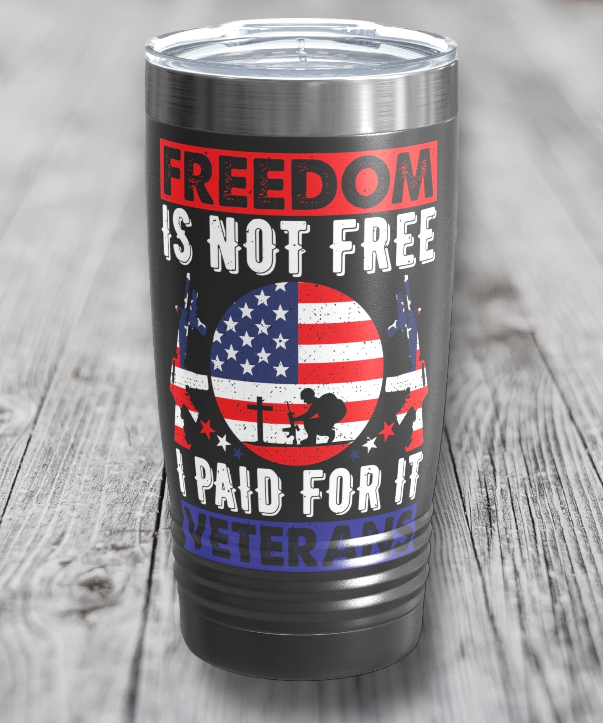 "Freedom Is Not Free" Ringneck Tumbler, 20oz - Weave Got Gifts - Unique Gifts You Won’t Find Anywhere Else!