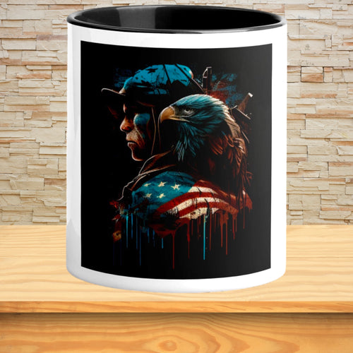 Patriotic American With Eagle: Coffee Cup