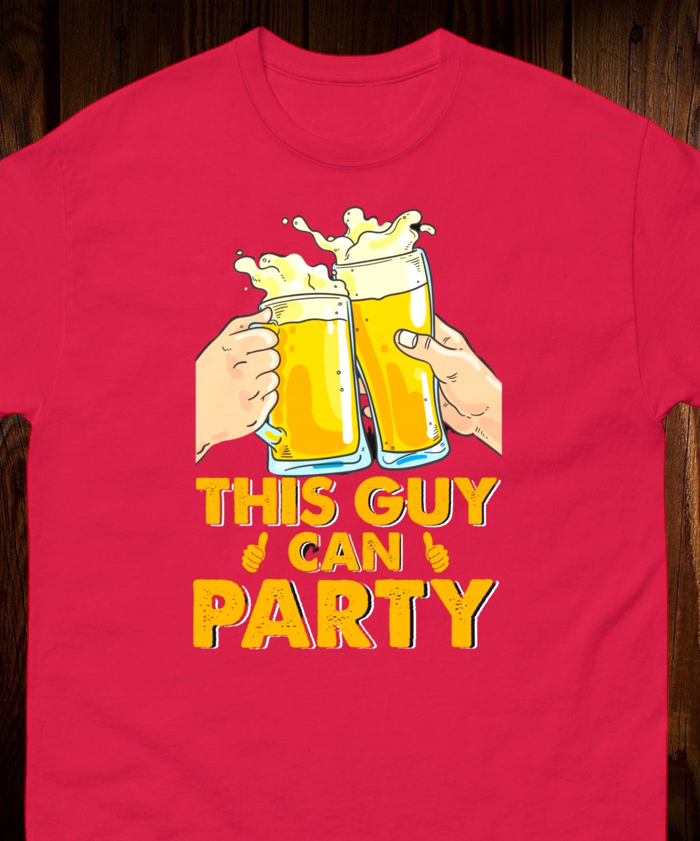 Beer men’s shirt with two hands cheers design
