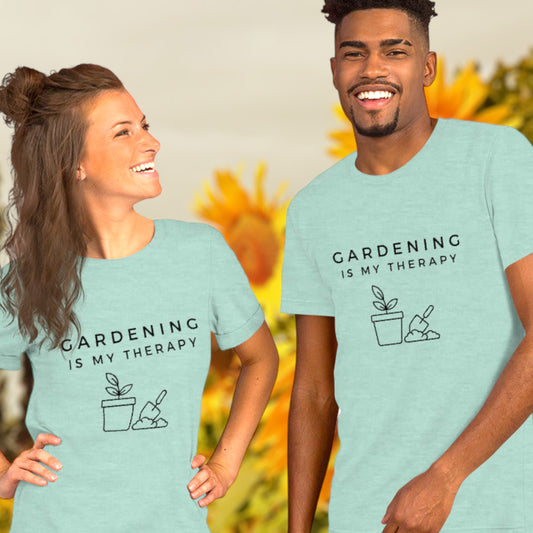 Gardening Is My Therapy t-shirt for plant lovers
