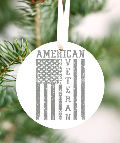 USA veteran Christmas ornament for military decor
