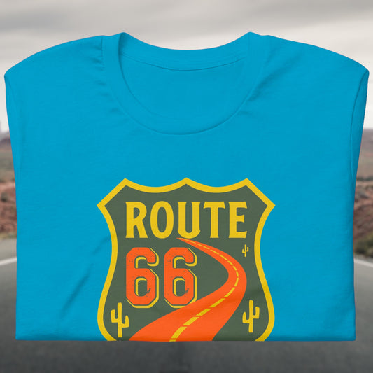 Route 66 shirt with iconic highway sign graphic
